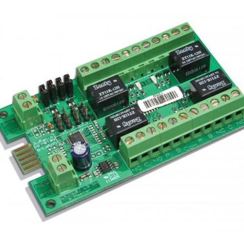 PW OUTPUT-BD Πλακέτα επέκτασης 4 εξόδων για πίνακες CROW.Διαθέτει τέσσερεις εξόδους relay.