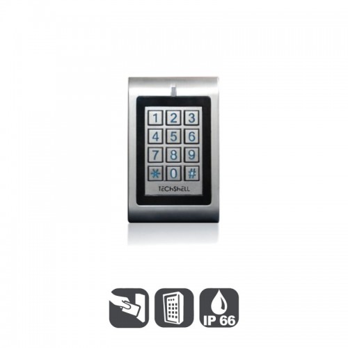 TECHSHELL K1W keypad Αυτόνομο συστημα ελέγχου προσβασης με φωτιζόμενο πληκτρολόγιο LED πολλαπλών χρωματικών ενδείξεων