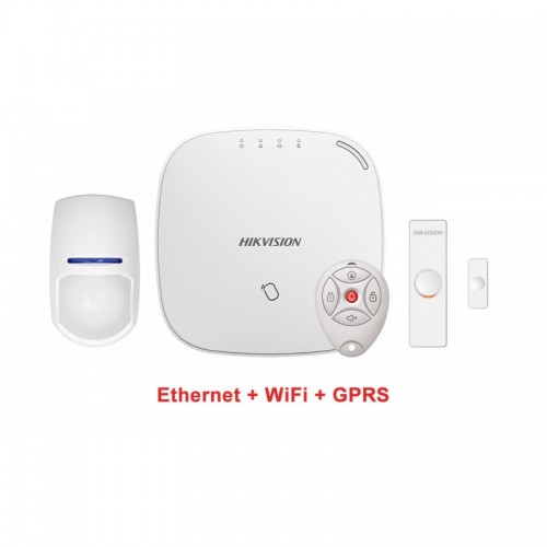 DS-PWA32-NKGT Kit αποτελούμενο από 1x ασύρματη κεντρική μονάδα DS-PWA32-HGR(White) με ενσωματωμένο LAN, WiFi, GPRS (2G) και ProxReader σε λευκό χρώμα