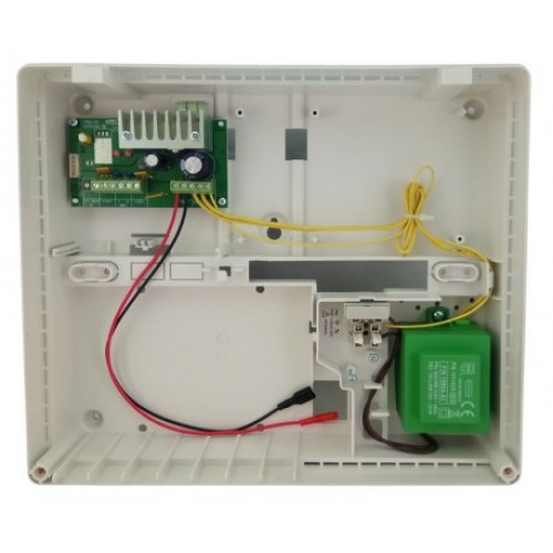 RUNNER 864-PSU Πλαστικό κουτί επίτοιχης τοποθέτησης, για 1 πλακέτα επέκτασης R864EX-Z8 PCB ή R864EX-O4 PCB ή R864-W-IF2 PCB, με ενσωματωμένο μετασχηματιστή και τροφοδοτικό backup 13.8VDC