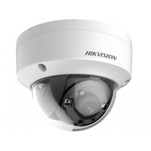 DS-2CE57H8T-VPITF 2.8 Κάμερα Dome 4in1 5MP, εξωτερικού χώρου, με επιλεγόμενη έξοδο HDTVI/CVI/AHD/ CVBS, αντιβανδαλιστική προστασία ΙΚ10, σταθερό ευρυγώνιο φακό 2.8 mm (γωνία θέασης 98°), υπέρυθρο φωτισμό EXIR 2.0 εμβέλειας ως 30 m