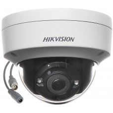 DS-2CE56H0T-VPITF 2.8 Κάμερα Dome 4in1 5MP, με επιλεγόμενη έξοδο HDTVI/CVI/AHD/CVBS, εξωτερικού χώρου, με αντιβανδαλιστική προστασία ΙΚ10, σταθερό ευρυγώνιο φακό 2.8 mm (γωνία θέασης 85.5°), υπέρυθρο φωτισμό Smart IR εμβέλειας ως 20 m