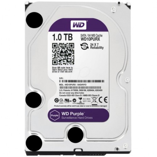 HDD-2TB PUR Σκληρός δίσκος SATA 2ΤB, ειδικός για CCTV και 24ωρη συνεχή λειτουργία.