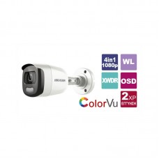 DS-2CE10DFT-F 3.6 Κάμερα Bullet 4in1 1080p, ColorVu, εξωτερικού χώρου, με σταθερό φακό 3.6 mm