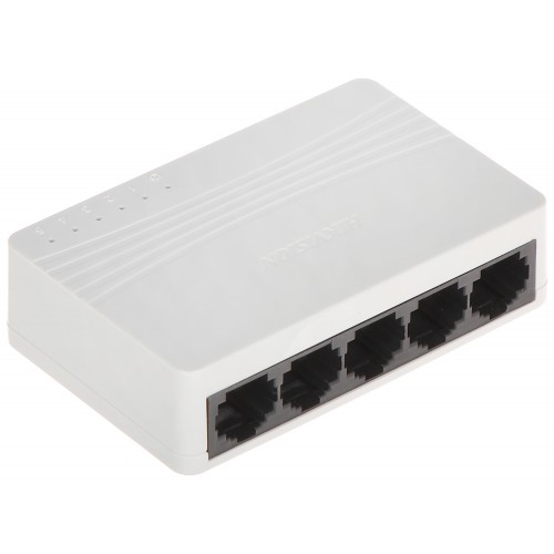 DS-3E0105D-E Affordable Ethernet Switch plug & play, 5 x 10/100, 1 Gbps backplane