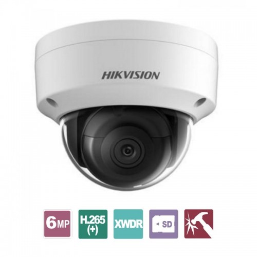 DS-2CD2165FWD-I 2.8 Δικτυακή κάμερα Dome 6MP εξωτερικού χώρου, τεχνολογία DarkFighter