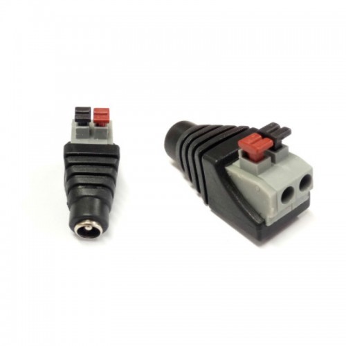 DC FEMALE PRESS FIT Αντάπτορας DC αρσενικό (πλευρά κάμερας) σε κλέμα press fit, για ευκολότερη ακόμη σύνδεση τροφοδοσίας.