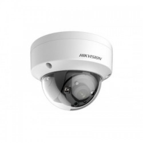 DS-2CE56D8T-VPITE 2.8 Κάμερα Dome HDTVI 1080p EXIR 2.0, εξωτερικού χώρου, με αντιβανδαλιστική προστασία, σταθερό ευρυγώνιο φακό 2.8 mm (γωνία θέασης 103,5°), υπέρυθρο φωτισμό Smart IR εμβέλειας ως 20 m.