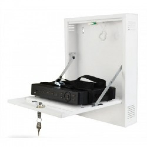 PULSAR AWO529W Μεταλλικό ερμάριο MINI κάθετης τοποθέτησης σε τοίχο για την προστασία καταγραφικού από μη εξουσιοδοτημένη πρόσβαση ή από κλοπή. Είναι κατασκευασμένο από μεταλλικό φύλλο πάχους 1mm με αντιδιαβρωτική προστασία.