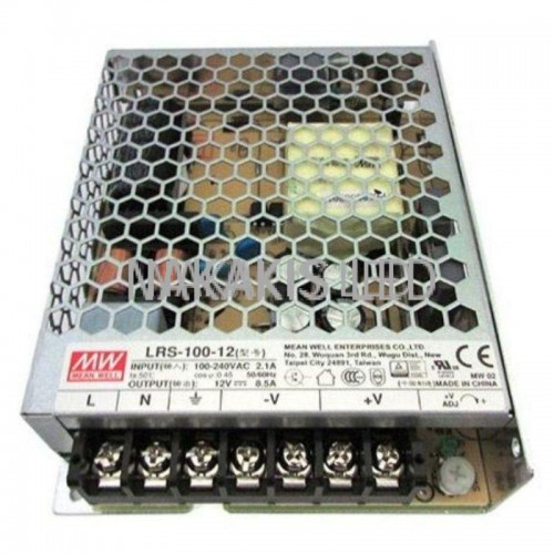 LRS-100-12 Τροφοδοτικό 102W, είσοδος 85~264VAC, ρυθμιζόμενη έξοδος 10.2~13.8VDC, ρεύμα εξόδου στα 12VDC ως 8.5A, typic al efficiency 88%, over load & over voltage protection, cold start, -30 ~ +70oC, (Π?Β?Υ) 97?129?30 mm.