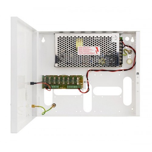 PSDC08128T Τροφοδοτικό με ρυθμιζόμενη έξοδο 12-15 VDC & 8A, 8 εξόδων, χωριστή ασφάλεια 1A σε κάθε έξοδο, (Π?Β?Υ) 290?59?241 mm.