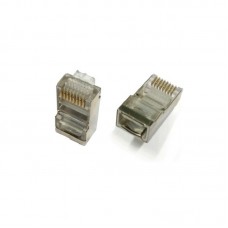 CAT5E CONNECTOR  MET Ακροδέκτης (φις) δικτύου 8 επαφών, μεταλλικός, για καλώδιο UTP Cat5E.