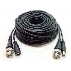 BNC+DC CABLE 10M  Έτοιμο ομοαξονικό καλώδιο σήματος και τροφοδοσίας κάμερας, με κονέκτορες BNC και DC στα άκρα, μήκους 10 m.