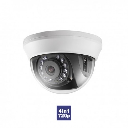 DS-2CE56C0T-IRMMF2.8 Κάμερα Dome HDTVI 720p, εσωτερικού χώρου, 4 in 1, με επιλεγόμενη έξοδο HDTVI/CVI/AHD/CVBS