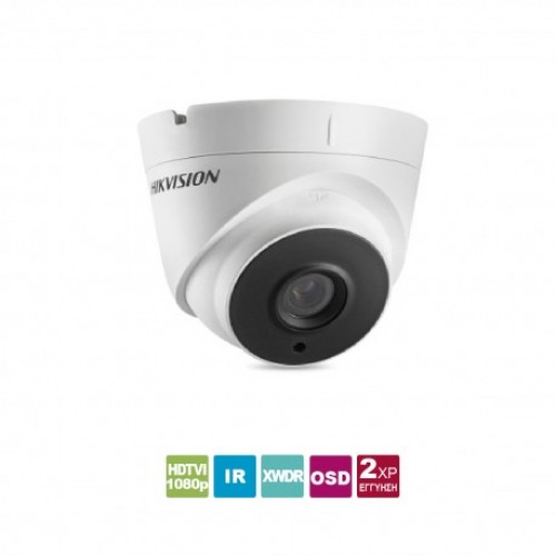DS-2CE56D8T-IT3F 2.8 Κάμερα Dome (τύπου turret) HDTVI ή 4in1 1080p, EXIR 2.0, εξωτερικού χώρου