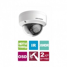 DS-2CE56D8T-VPITF3.6 Κάμερα Dome HDTVI ή 4in1 1080p, EXIR 2.0, εξωτερικού χώρου με αντιβανδαλιστική προστασία