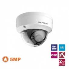 DS-2CE56H0T-VPITF2.8 Κάμερα Dome 4in1 5MP, με επιλεγόμενη έξοδο HDTVI/CVI/AHD/CVBS