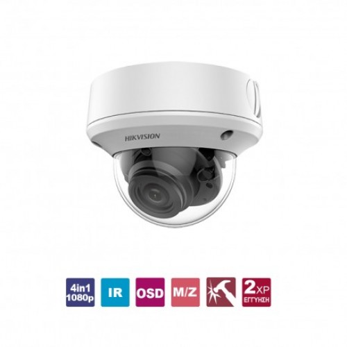 DS-2CE5AD0T-VPIT3ZF Κάμερα Dome 4in1 1080p, εξωτερικού χώρου, με επιλεγόμενη έξοδο HDTVI/CVI/AHD/CVBS