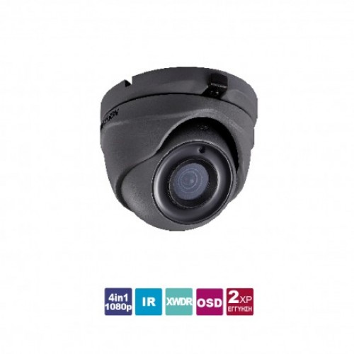 DS-2CE76D3T-ITMF2.8G Κάμερα Dome (τύπου turret), 4in1 1080p, εξωτερικού χώρου, με επιλεγόμενη έξοδο HDTVI/CVI/AHD/CVBS