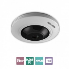 DS-2CD2955FWD-I Δικτυακή κάμερα Dome 5MP Fisheye πανοραμικής θέασης 360ο, εσωτερικού χώρου