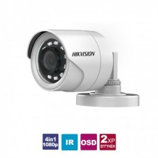 DS-2CE16D0T-I2FB 2.8 Κάμερα Bullet 4in1 1080p, με επιλεγόμενη έξοδο HDTVI/CVI/AHD/CVBS, εξωτερικού χώρου, με σταθερό ευρυγώνιο φακό 2.8 mm (γωνία θέασης 106°), υπέρυθρο φωτισμό Smart IR εμβέλειας ως 20 m...