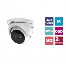 DS-2CE79D3T-IT3ZF Κάμερα Dome (τύπου turret), 4in1 1080p, εξωτερικού χώρου, με επιλεγόμενη έξοδο HDTVI/CVI/AHD/CVBS, 