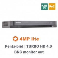  DS-7204HQHI-K1/A 4 είσοδοι από όλες* τις κάμερες HDTVI, οποιασδήποτε σειράς, με ανάλυση 8MP ως 720p