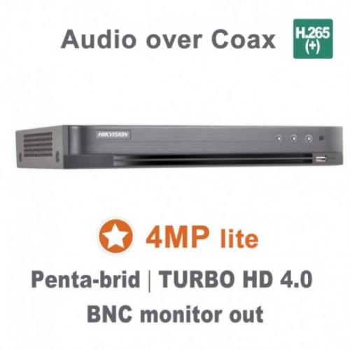 DS-7216HQHI-K1/A(S) 16 είσοδοι από όλες* τις κάμερες HDTVI, οποιασδήποτε σειράς, με ανάλυση 8MP ως 720p