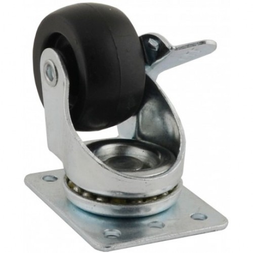 RAKB Τροχός 2’’ με φρένο για επιδαπέδιες καμπίνες rack, φορτίο 150 kg, (ΠxBxY) 66x89x70 mm, περιλαμβάνονται βίδες στήριξης.